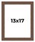 13x17 Wide Barnwood Picture Frame with UV-Resistant Acrylic & Acid Free Backing, Available in 6 Paint Finishes - Grey, Brown, White, and Black